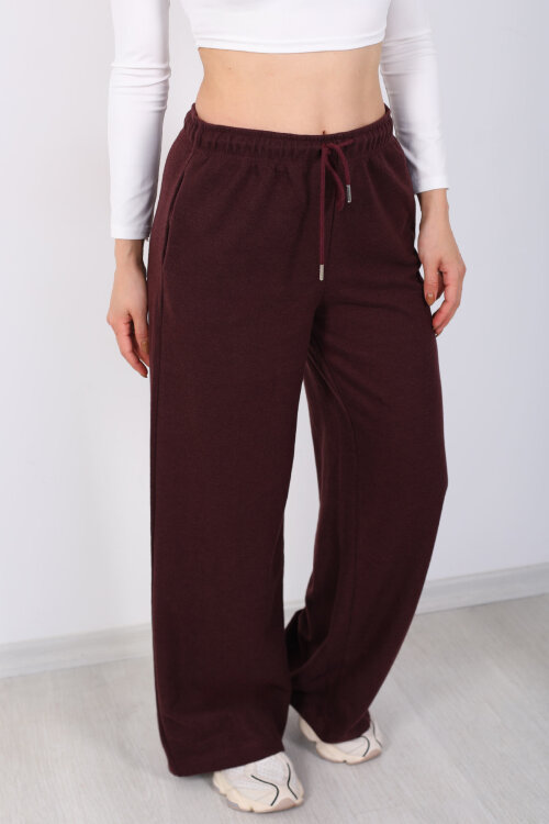 Selanik Boru Paça Mürdüm Kadın Pantolon - Berox (1)