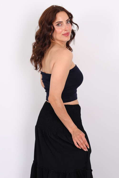 Straplez Lacivert Kadın Crop - 2