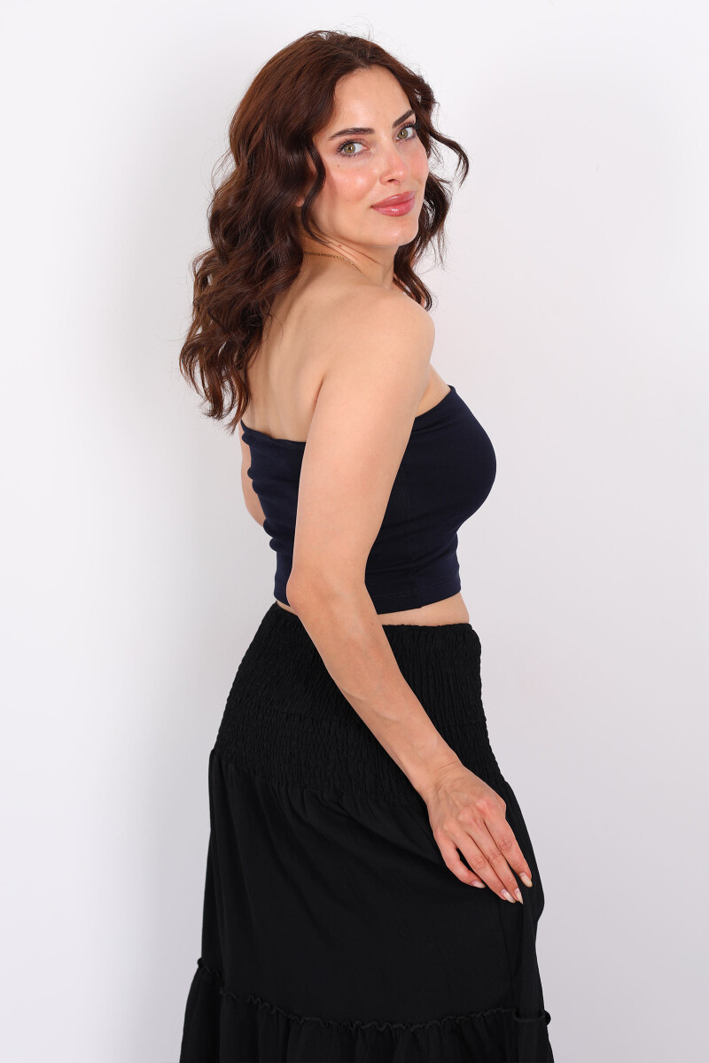 Straplez Lacivert Kadın Crop - 2