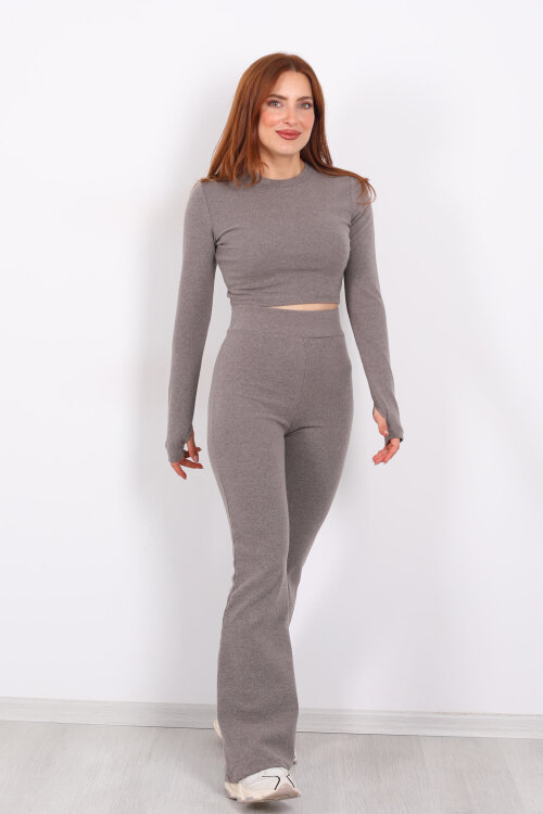 Vizon Kadın Crop - Tayt Takım - 7