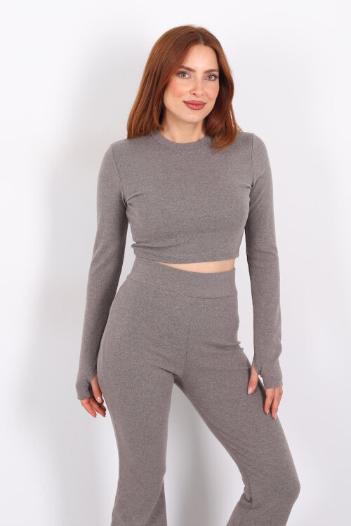 Vizon Kadın Crop - Tayt Takım - 4