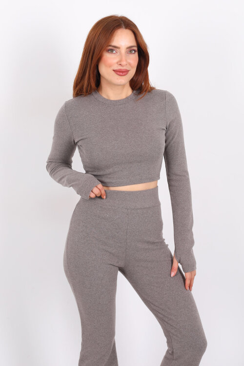 Vizon Kadın Crop - Tayt Takım - Berox