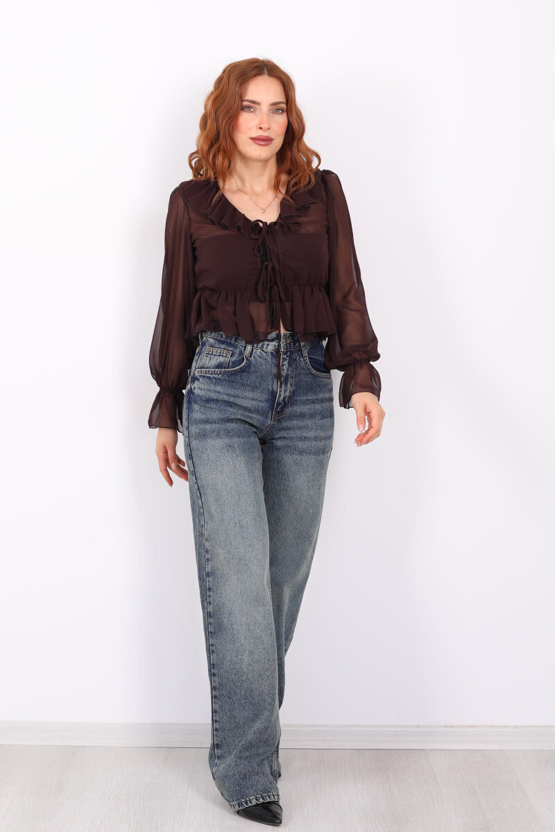 Wide Leg Tint Kadın Jeans - 5